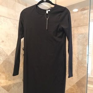 ASOS black asymmetrical maternity dress NWT small